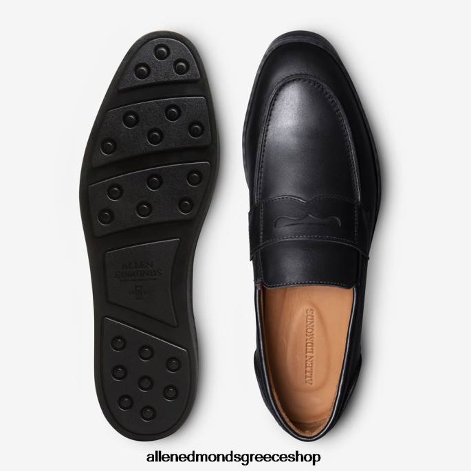 άνδρες Allen Edmonds randolph slip-on sneaker μαύρο δέρμα DFSD5259