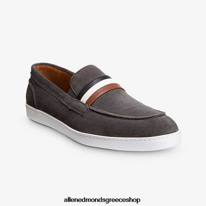 άνδρες Allen Edmonds randolph slip-on suede sneaker signature γκρι σουέτ DFSD5269