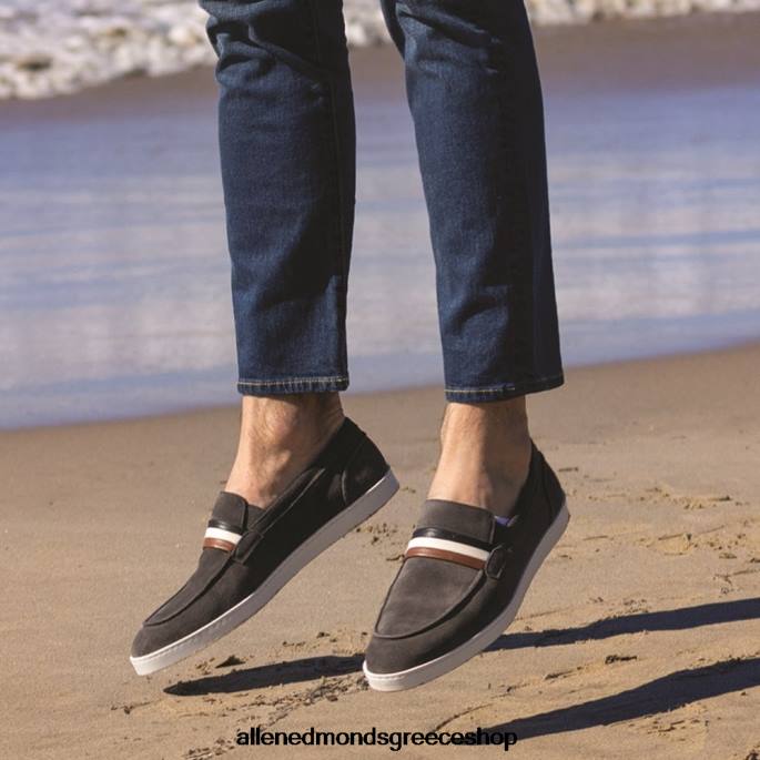 άνδρες Allen Edmonds randolph slip-on suede sneaker signature γκρι σουέτ DFSD5269