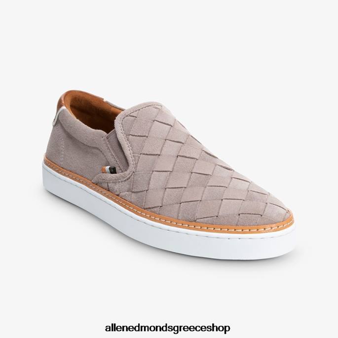 άνδρες Allen Edmonds άλφα υφαντό slip-on sneaker σουέτ σε γκρι κασσίτερο DFSD5315