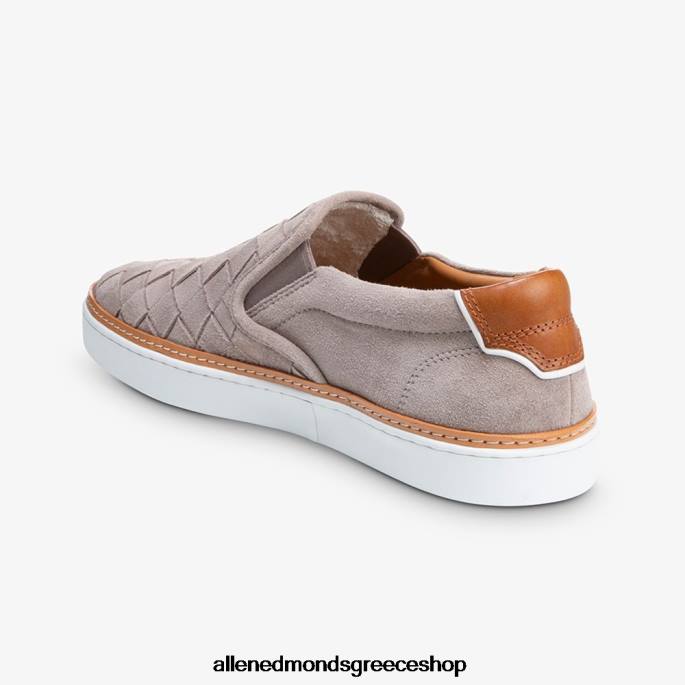 άνδρες Allen Edmonds άλφα υφαντό slip-on sneaker σουέτ σε γκρι κασσίτερο DFSD5315