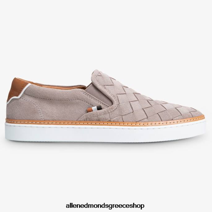 άνδρες Allen Edmonds άλφα υφαντό slip-on sneaker σουέτ σε γκρι κασσίτερο DFSD5315