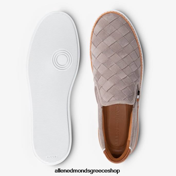 άνδρες Allen Edmonds άλφα υφαντό slip-on sneaker σουέτ σε γκρι κασσίτερο DFSD5315