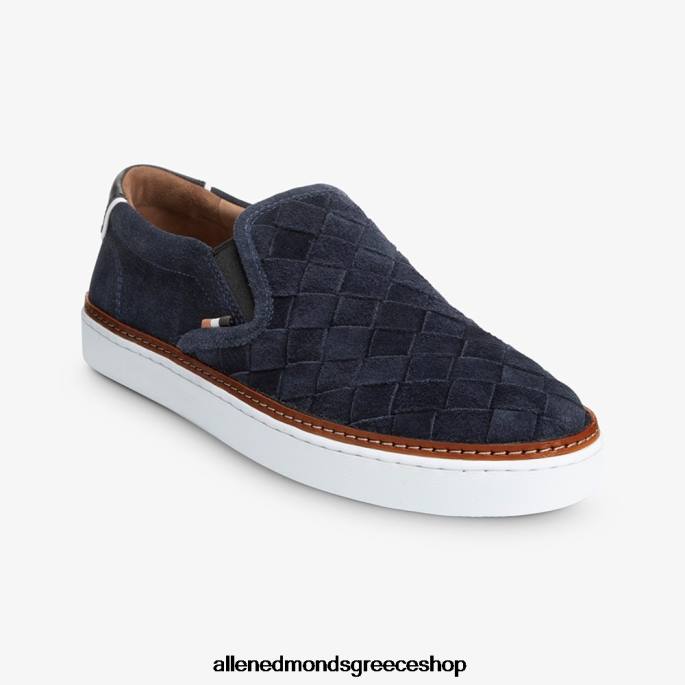 άνδρες Allen Edmonds άλφα υφαντό slip-on sneaker θαλάσσιο σουέντ DFSD5316