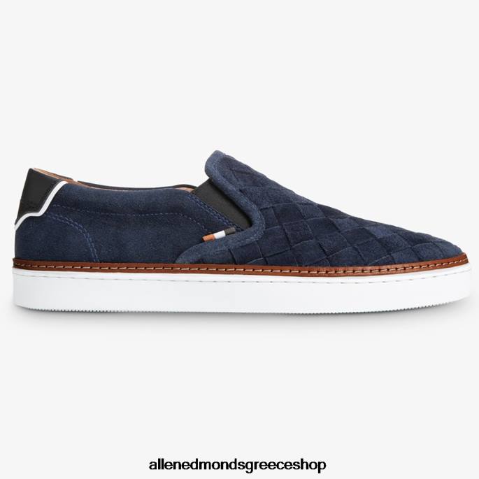 άνδρες Allen Edmonds άλφα υφαντό slip-on sneaker θαλάσσιο σουέντ DFSD5316