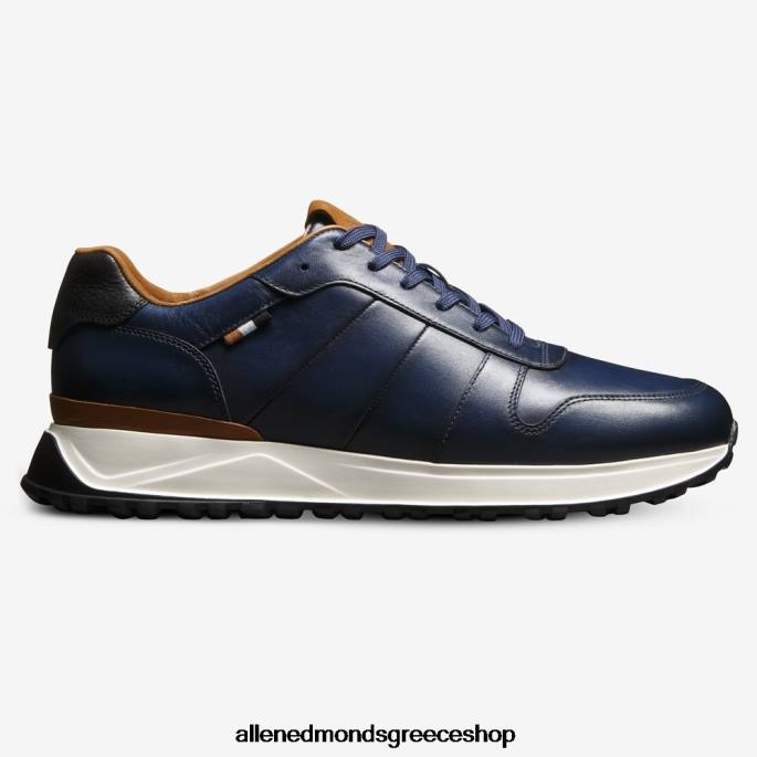 άνδρες Allen Edmonds sneaker με κορδόνια lawson ναυτικό δέρμα DFSD553