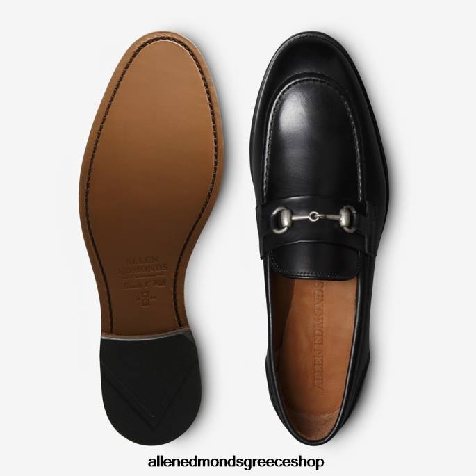 άνδρες Allen Edmonds randolph bit loafer μαύρο δέρμα DFSD57