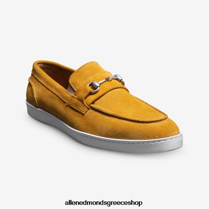 άνδρες Allen Edmonds randolph bit slip-on sneaker κίτρινο σουέτ DFSD5203