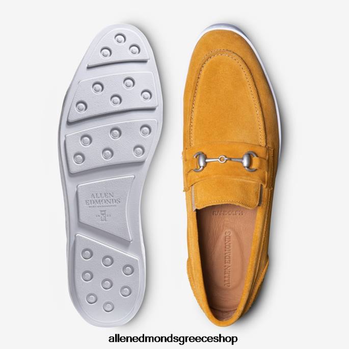 άνδρες Allen Edmonds randolph bit slip-on sneaker κίτρινο σουέτ DFSD5203