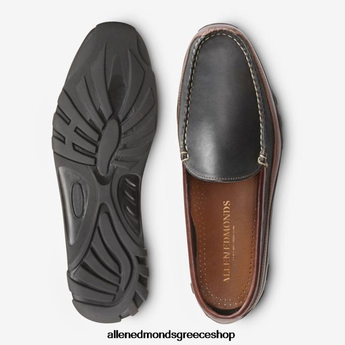 άνδρες Allen Edmonds ογκόλιθος βενετσιάνικη οδήγηση μοκασίνι μαύρο με καφέ τελειώματα DFSD568