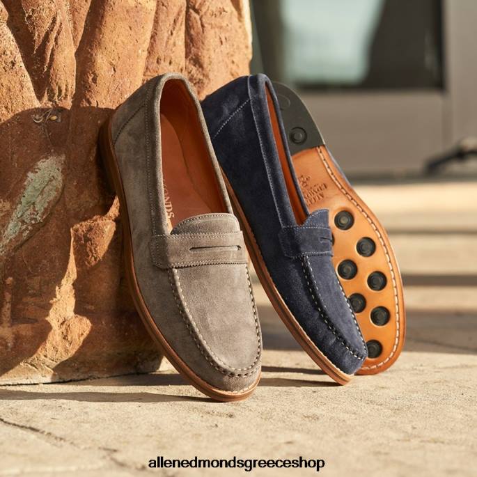 άνδρες Allen Edmonds loafer ντύλαν πένα γκρι σουέτ DFSD5351