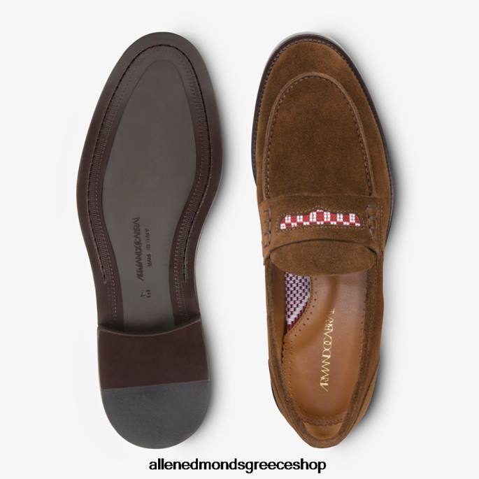 άνδρες Allen Edmonds loafer από σουέντ μπόλαμα από τον armando cabral καφέ DFSD5125