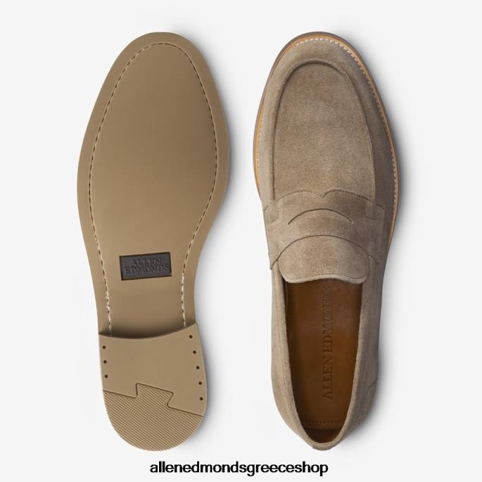 άνδρες Allen Edmonds loafer πένας newton γκρι σουέντ DFSD5382