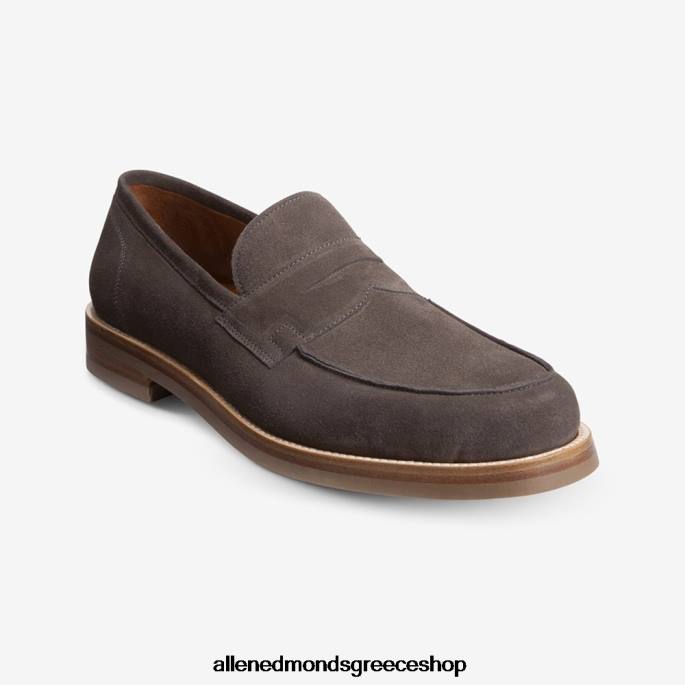 άνδρες Allen Edmonds loafer πένας newton γκρι σουέτ DFSD5383