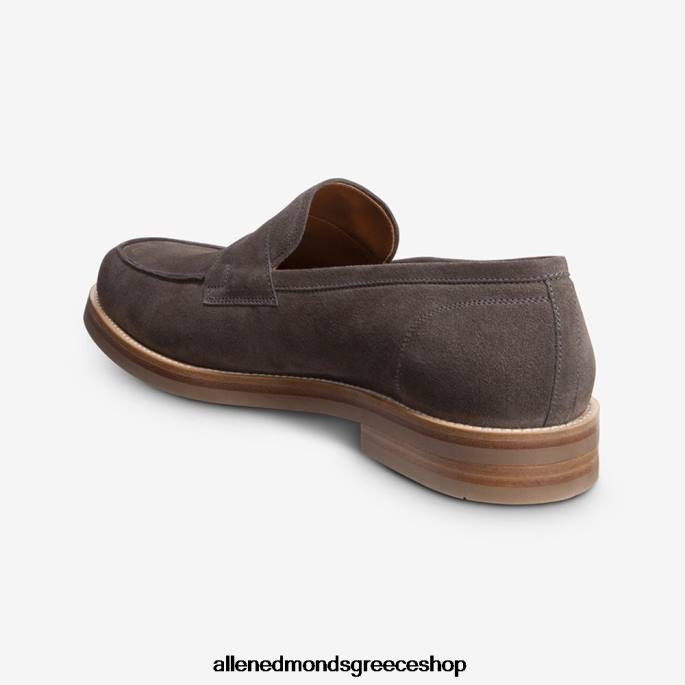 άνδρες Allen Edmonds loafer πένας newton γκρι σουέτ DFSD5383