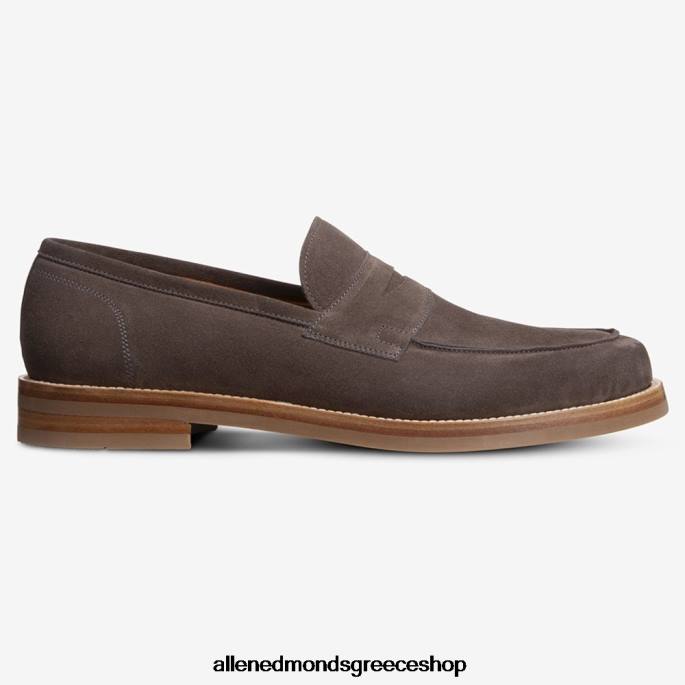 άνδρες Allen Edmonds loafer πένας newton γκρι σουέτ DFSD5383