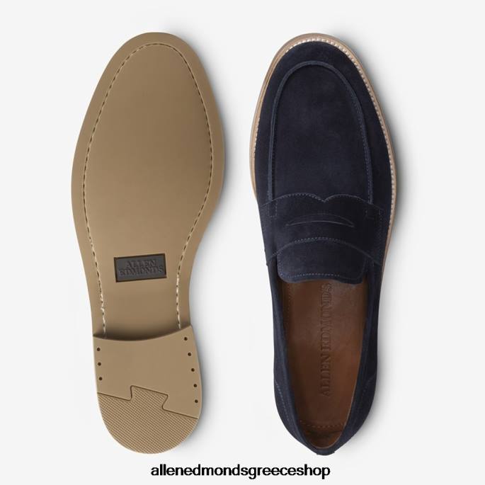 άνδρες Allen Edmonds loafer πένας newton ναυτικό σουέτ DFSD5384