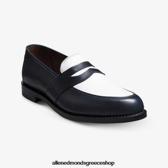 άνδρες Allen Edmonds randolph spectator penny loafer ναυτικό/λευκό δέρμα DFSD5171