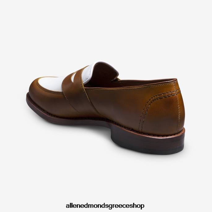 άνδρες Allen Edmonds randolph spectator penny loafer δέρμα καρυδιάς/λευκό DFSD56