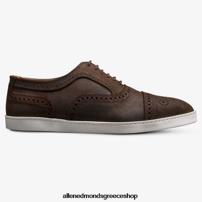 άνδρες Allen Edmonds Strand oxford sneaker καφέ κερωμένο σουέτ DFSD5241