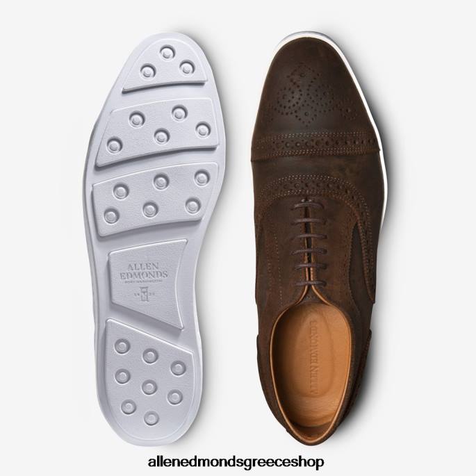 άνδρες Allen Edmonds Strand oxford sneaker καφέ κερωμένο σουέτ DFSD5241