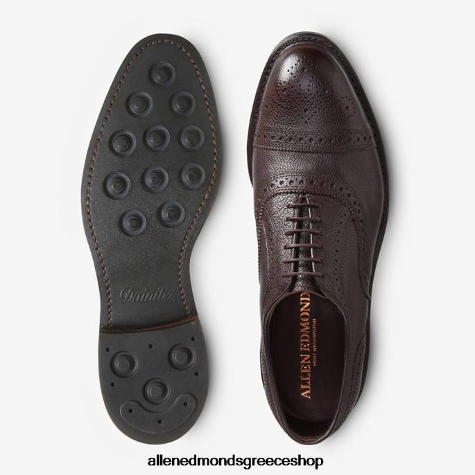 άνδρες Allen Edmonds Strandmok ανθεκτικό στις καιρικές συνθήκες oxford με σόλα από καουτσούκ dainite καφέ σιτάρι DFSD511