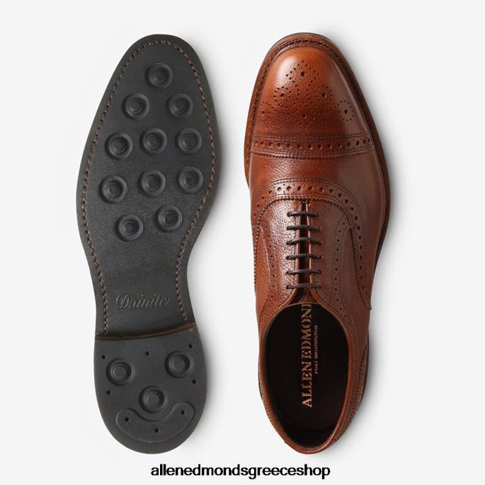 άνδρες Allen Edmonds Strandmok ανθεκτικό στις καιρικές συνθήκες oxford με σόλα από καουτσούκ dainite μαύρισμα κόκκος DFSD5233