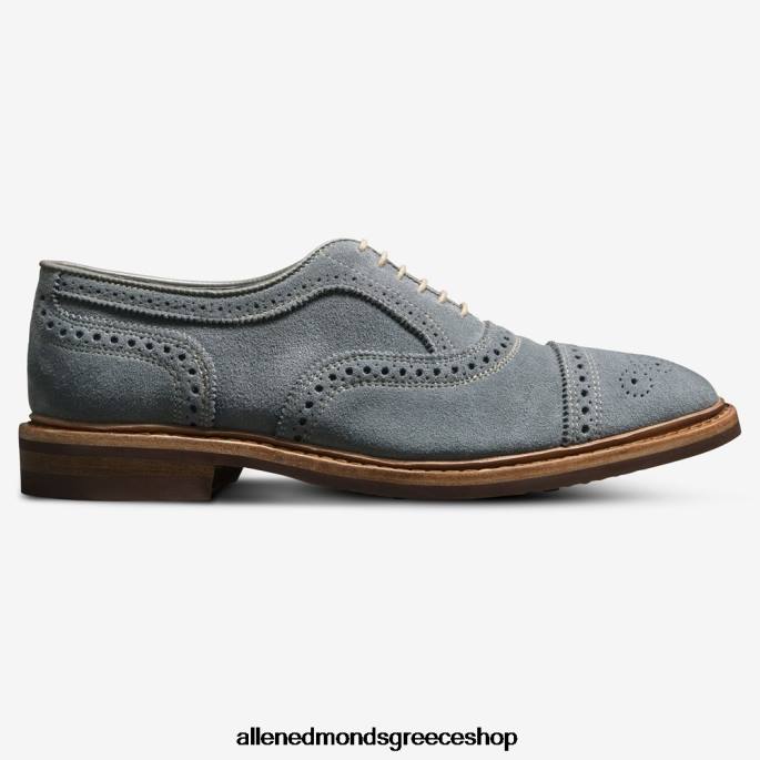 άνδρες Allen Edmonds Strandmok καστόρι καπέλο oxford με σόλα από καουτσούκ dainite σχιστόλιθος γκρι σουέτ DFSD520