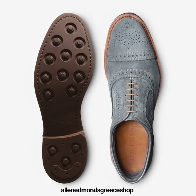 άνδρες Allen Edmonds Strandmok καστόρι καπέλο oxford με σόλα από καουτσούκ dainite σχιστόλιθος γκρι σουέτ DFSD520