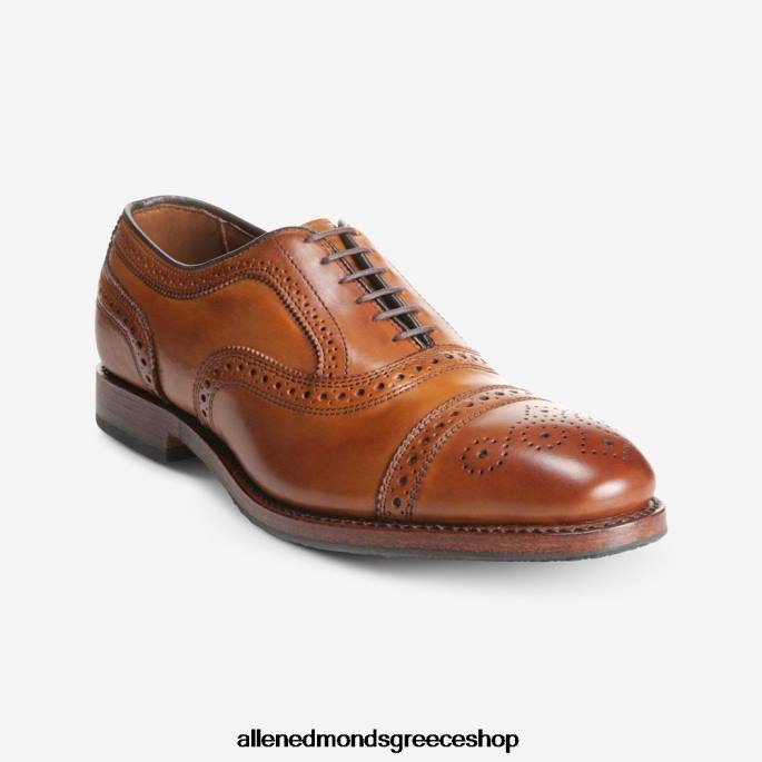 άνδρες Allen Edmonds παπούτσι με φόρεμα oxford με κουκούλα και μύτη με συνδυαστική σόλα καρυδιά καφέ DFSD538