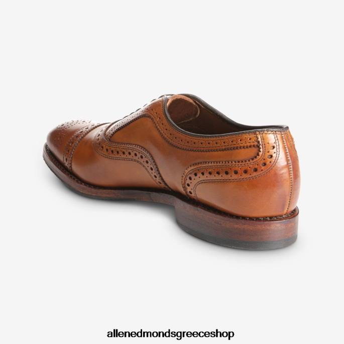 άνδρες Allen Edmonds παπούτσι με φόρεμα oxford με κουκούλα και μύτη με συνδυαστική σόλα καρυδιά καφέ DFSD538