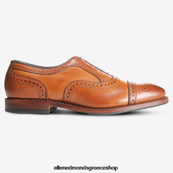 άνδρες Allen Edmonds παπούτσι με φόρεμα oxford με κουκούλα και μύτη με συνδυαστική σόλα καρυδιά καφέ DFSD538