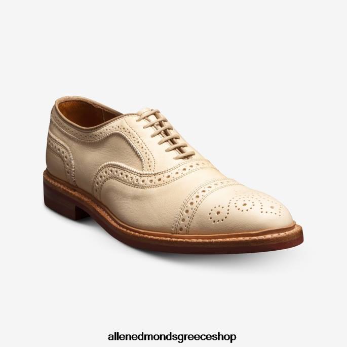 άνδρες Allen Edmonds strandmok cap-toe oxford με σόλα από καουτσούκ dainite κοκάλινο δέρμα φυτικό δεψημένο DFSD514