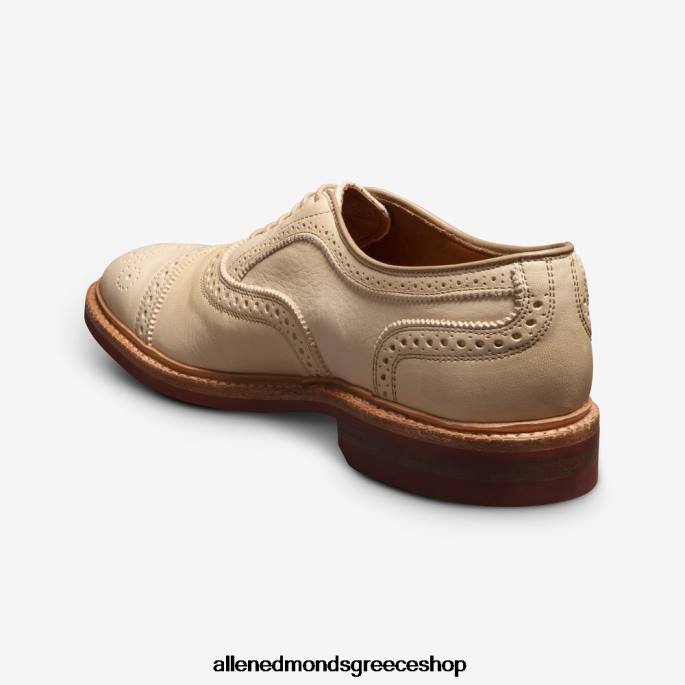 άνδρες Allen Edmonds strandmok cap-toe oxford με σόλα από καουτσούκ dainite κοκάλινο δέρμα φυτικό δεψημένο DFSD514