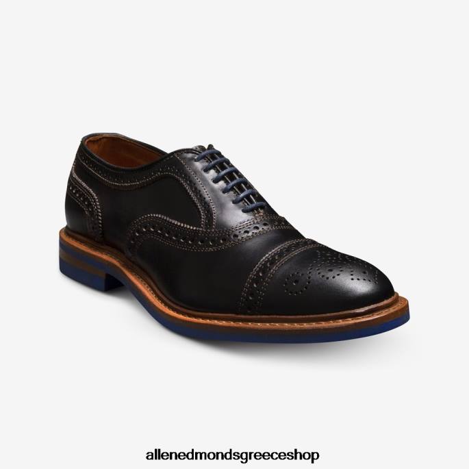 άνδρες Allen Edmonds strandmok cap-toe oxford με σόλα από καουτσούκ dainite μαύρος DFSD5226