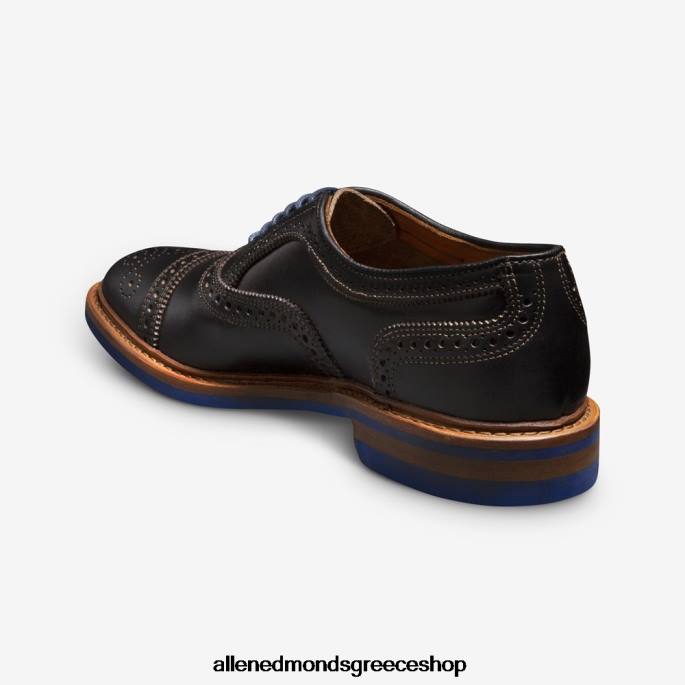 άνδρες Allen Edmonds strandmok cap-toe oxford με σόλα από καουτσούκ dainite μαύρος DFSD5226