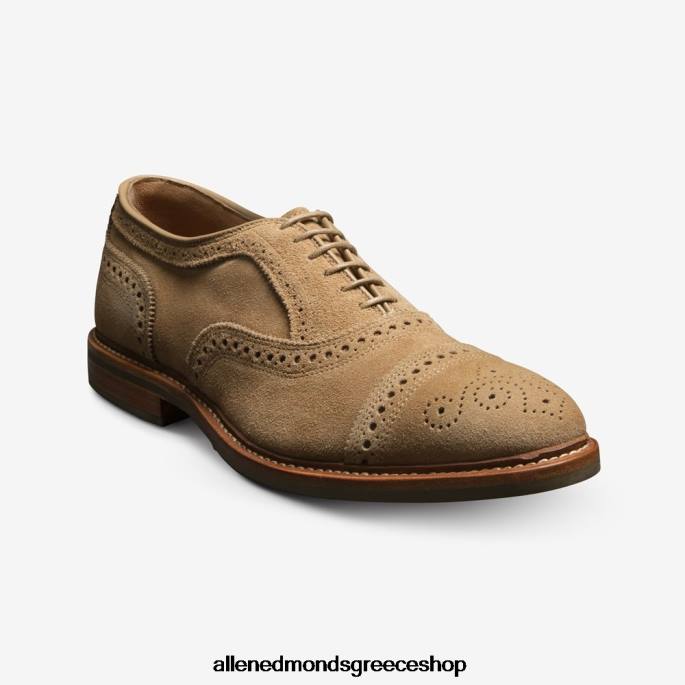 άνδρες Allen Edmonds strandmok cap-toe oxford με σόλα από καουτσούκ dainite καστόρι καμήλας DFSD5245