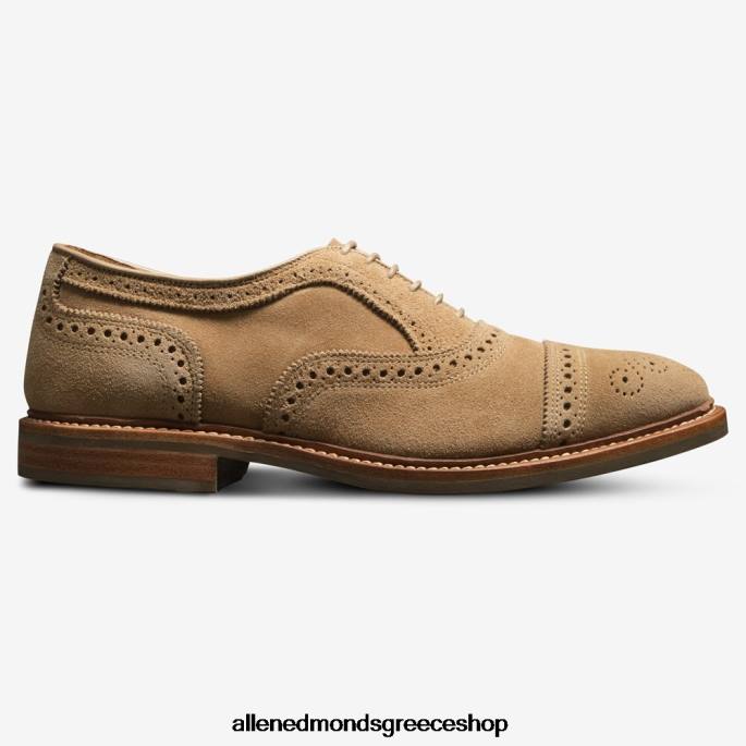 άνδρες Allen Edmonds strandmok cap-toe oxford με σόλα από καουτσούκ dainite καστόρι καμήλας DFSD5245