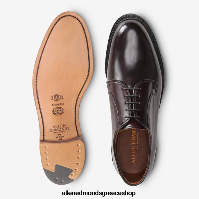 άνδρες Allen Edmonds Leeds shell Cordovan ντέρμπι φόρεμα παπούτσι μπορντό κορδοβάν DFSD5402