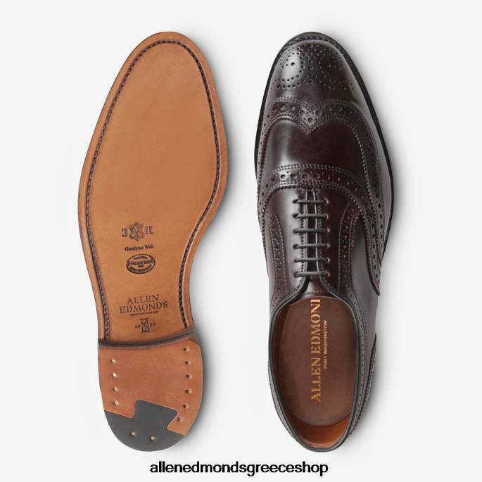 άνδρες Allen Edmonds φόρεμα με κέλυφος cambridge cordovan Βουργουνδία DFSD549