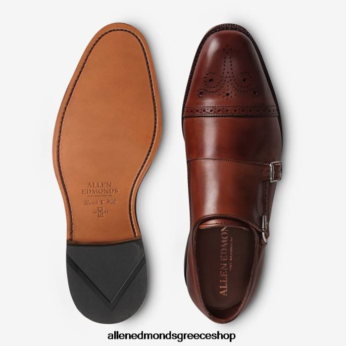 άνδρες Allen Edmonds αγ. john's double monk strap φόρεμα παπούτσι σκούρο τσίλι DFSD5358