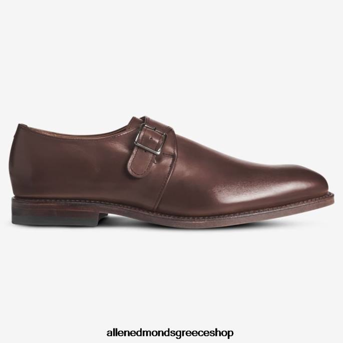 άνδρες Allen Edmonds Πλύμουθ μονό μοναχικό λουράκι φόρεμα παπούτσι καφέ καφέ DFSD5120