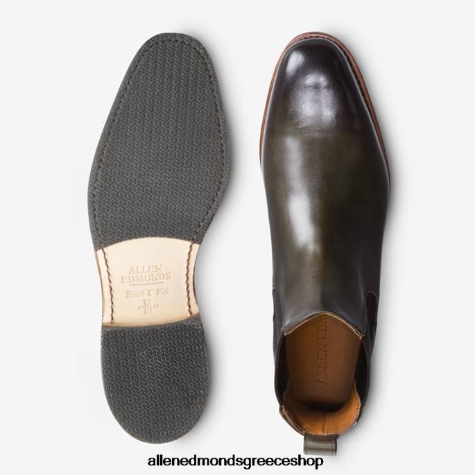 άνδρες Allen Edmonds μποτάκι φόρεμα liverpool chelsea ελιά DFSD5104