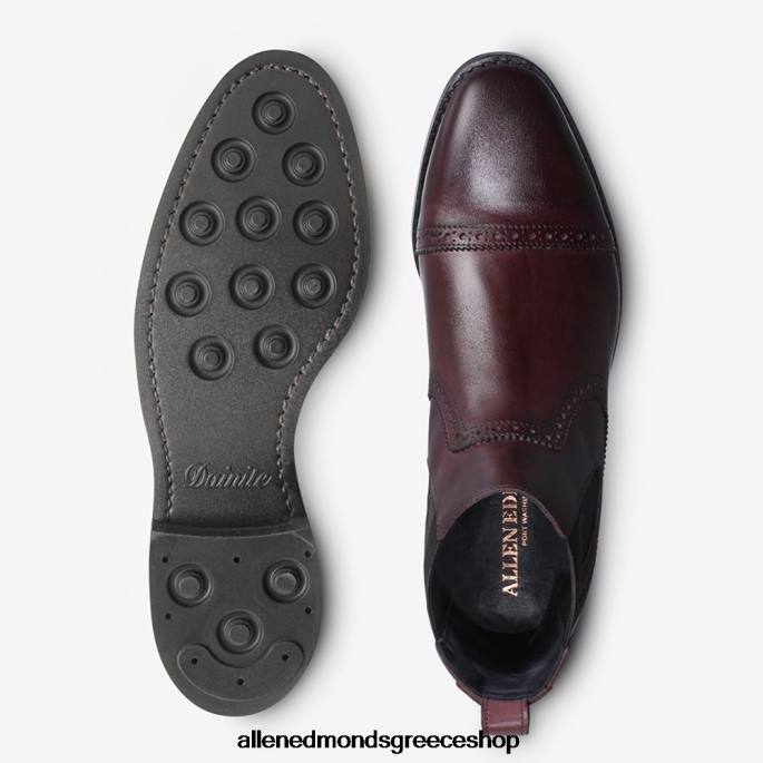 άνδρες Allen Edmonds μποτάκι φόρεμα lombard chelsea merlot DFSD5475