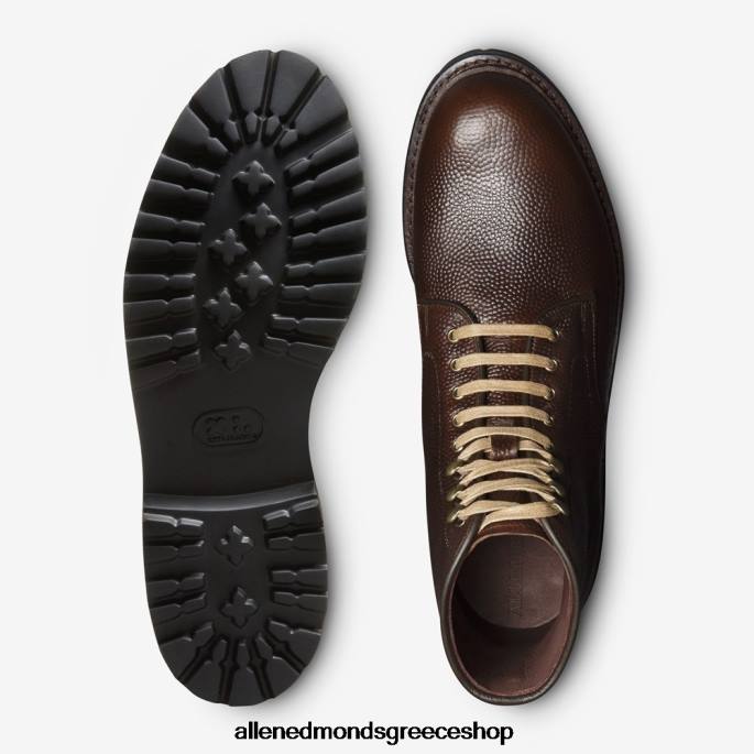 άνδρες Allen Edmonds Χίγκινς μύλος ποδοσφαίρου μπότα κόκκων καφέ DFSD589