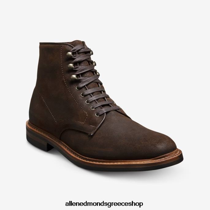 άνδρες Allen Edmonds αδιάβροχη μπότα higgins mill καφέ κερωμένο σουέτ DFSD5280