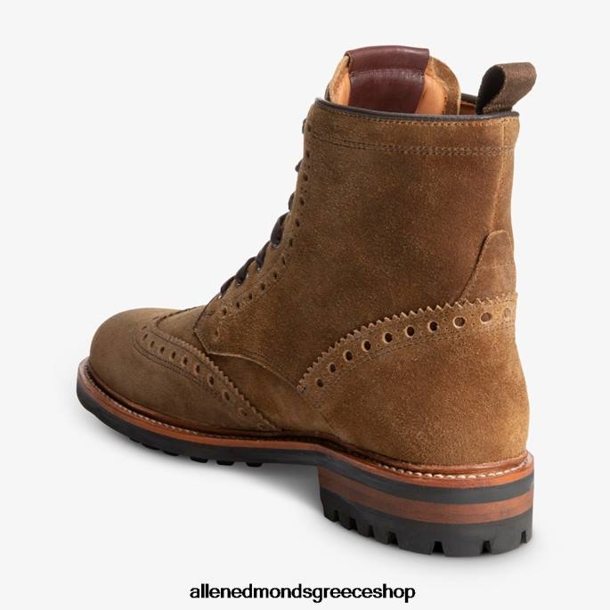 άνδρες Allen Edmonds μπότα chapman αδιάβροχη στο φτερό ανοιχτό καφέ σουέτ DFSD5474