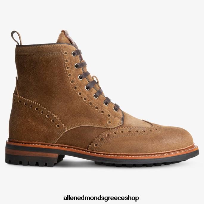 άνδρες Allen Edmonds μπότα chapman αδιάβροχη στο φτερό ανοιχτό καφέ σουέτ DFSD5474