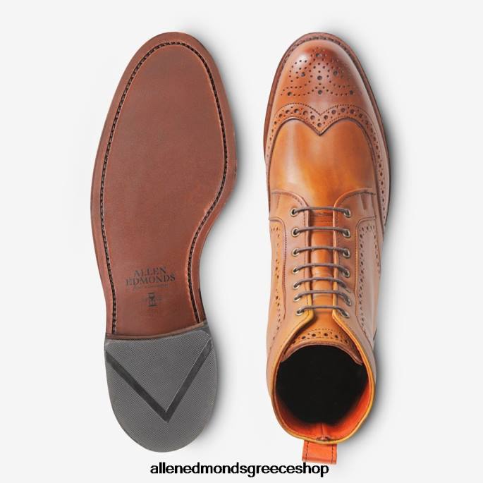 άνδρες Allen Edmonds dalton μποτάκι φόρεμα με φτερό καρυδιά καφέ DFSD5483