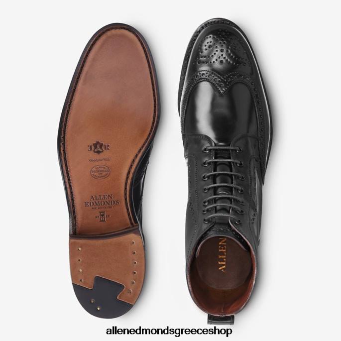 άνδρες Allen Edmonds Μποτάκι με φόρεμα dalton shell cordovan μαύρο κορδοβάνι DFSD5141